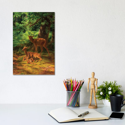 Deer In Repose, 1867 by Rosa Bonheur - Wrapped Canvas Print