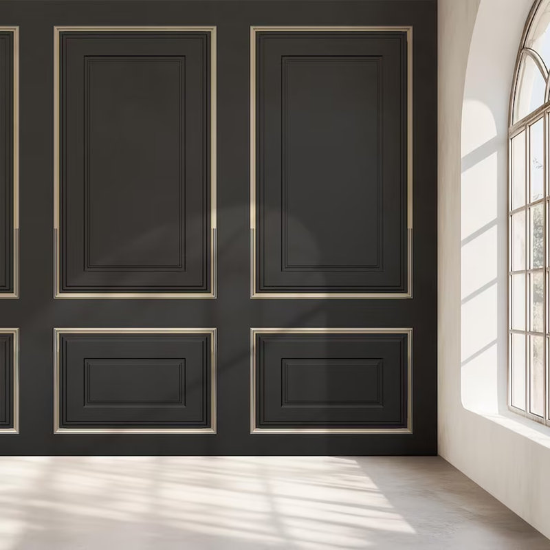 Panneau mural gris anthracite classique, L 108 po x l 96 po