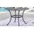Rusi Round Metal Outdoor Dining Table With Umbrella Hole , 42'' in. W 42'' in. D