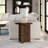 Potbelly Round End Table with Cross Base-1634217373