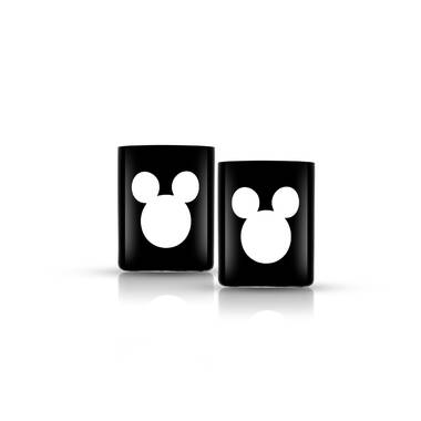 Joyjolt Disney Mickey & Minnie Icon Stemless Wine Glass - 10 Oz - Set Of 2  : Target
