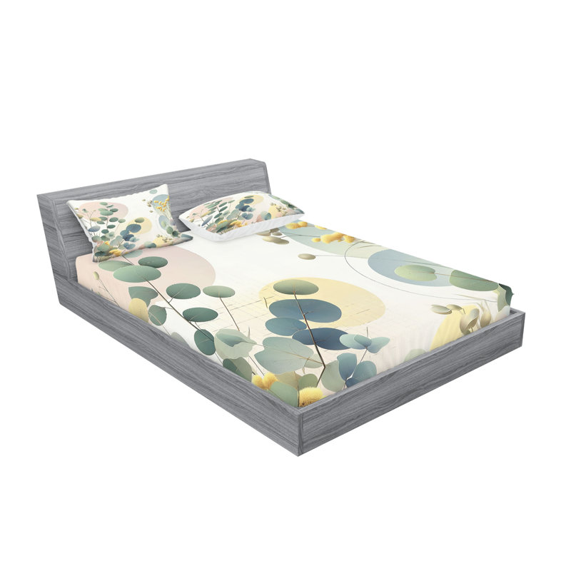 Microfiber Floral Sheet Set, Queen