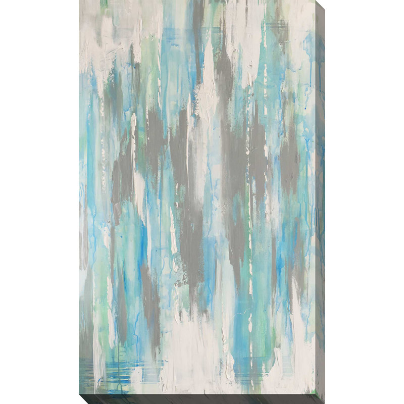 Blue Gaze (Vert) - Imprimé, H 30 po x l 18 po x P 1 po, Toile tendue