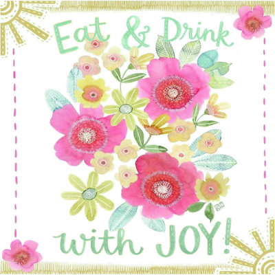 Glass Trivet Eat And Drink With Joy!