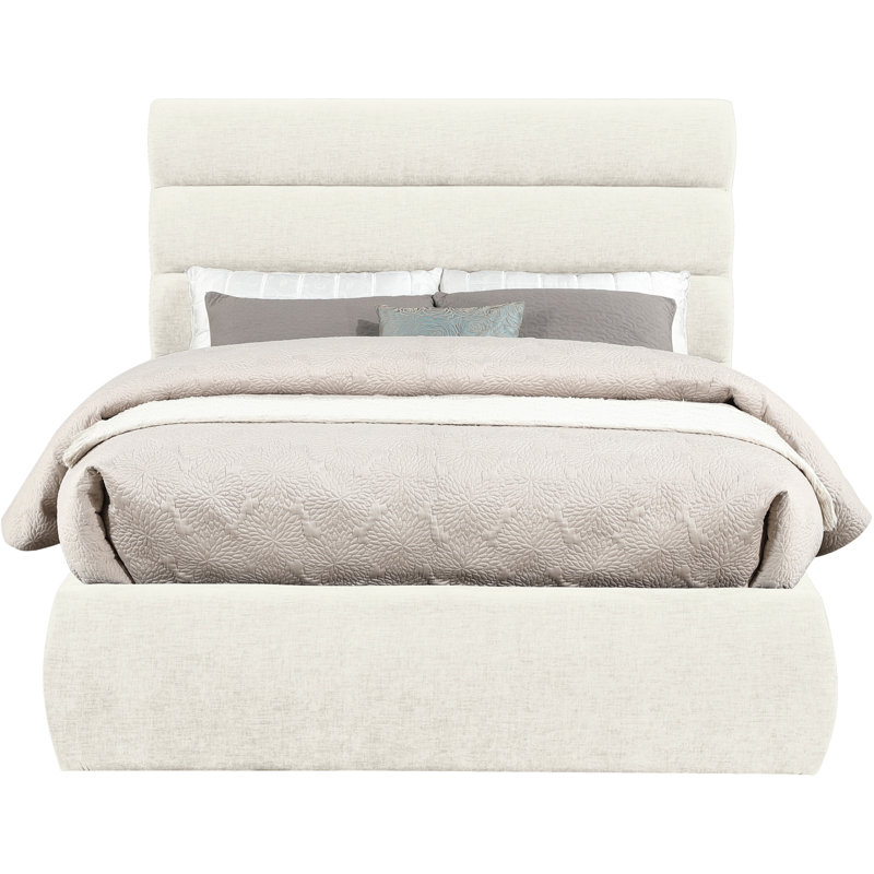 Lit en tissu Adam Chenille, Full, Cream