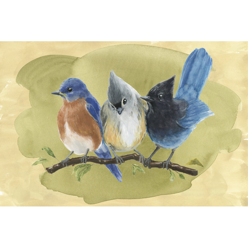 Bird Perch III by Annie Warren - Wrapped Canvas Painting, 81 cm H x 122 cm W, Wrapped Canvas