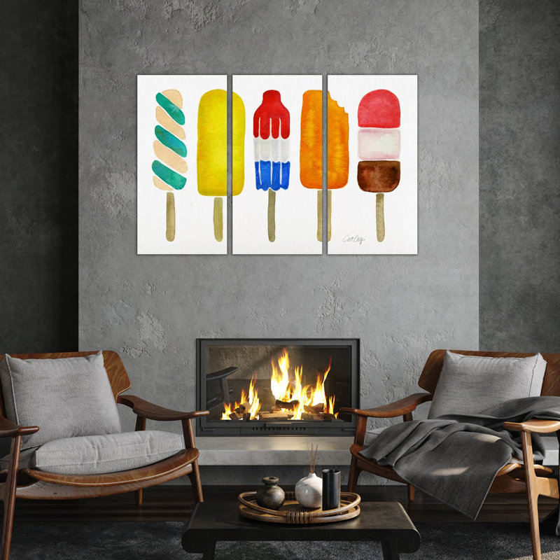 Popsicles by Cat Coquillette - No Frame Gallery-Wrapped Canvas Giclée on Canvas, 101.6cm H x 152.4cm W x 3.81cm D