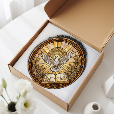 Panneau de vitrail en verre coloré, 7,8 heures