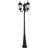 3 Light TBK Outdoor Post Light with Clear Water Glass Shade