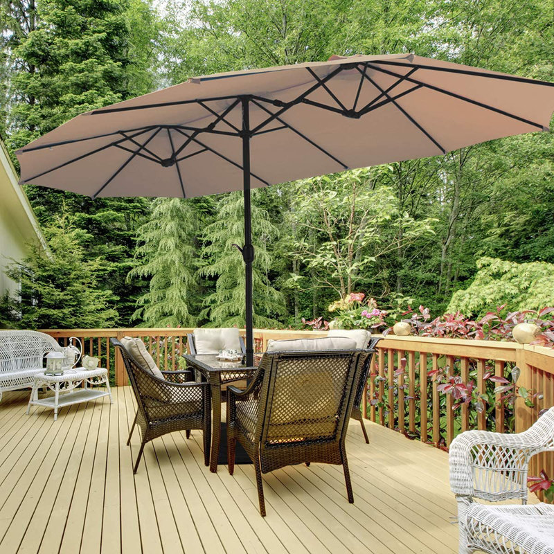 Thaxted 4.6m Traditional Parasol, Beige