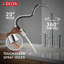 Robinet de cuisine chromé Nicoli avec douchette rétractable, robinet d'évier de cuisine Bridge, deux poignées, chrome-104897157