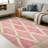 Pink Diamond Pattern   area rugs for Living Room, Soft and Comfortable, Suitable for all seasons, easy to maintain, machine washable Indoor floor mat, Under Table Farmhouse suitable for Bedroom, Dining Room, Study,  Balcony, Home Decor Patio-2143431414