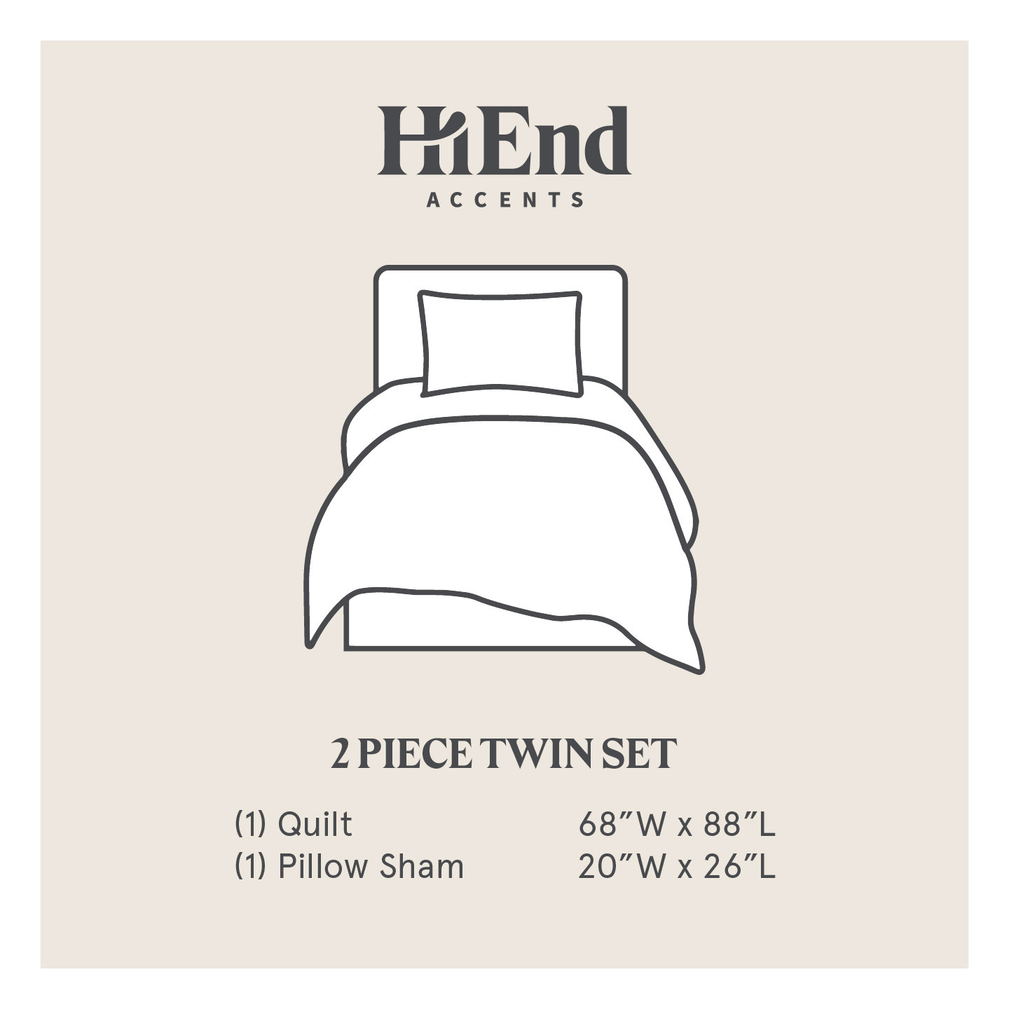 Woodstock Cotton Quilt Set, Twin Quilt + 1 Standard Sham