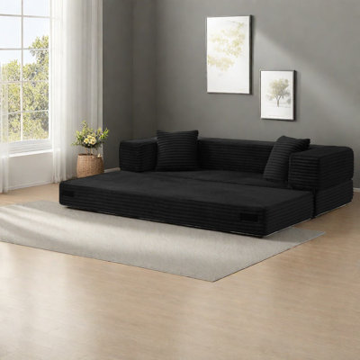 Canapés convertibles en mousse moderne, noirs, peu encombrants pour les appartements