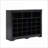 Shoe Cabinet with 24 Cubbies, Contemporary Curved Base, Versatile Hallway/Bedroom Storage, Black | Particle Board | Hallway
