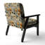 Motif Botanical Nomad Boho - Fauteuil rembourré de style bohémien, fauteuil d'appoint vert