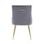 85cm H Tufted Velvet Upholstered Metal Upholstered Back Side Chair-1866322579