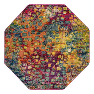 Corlenzo Washable Abstract Indoor Rug