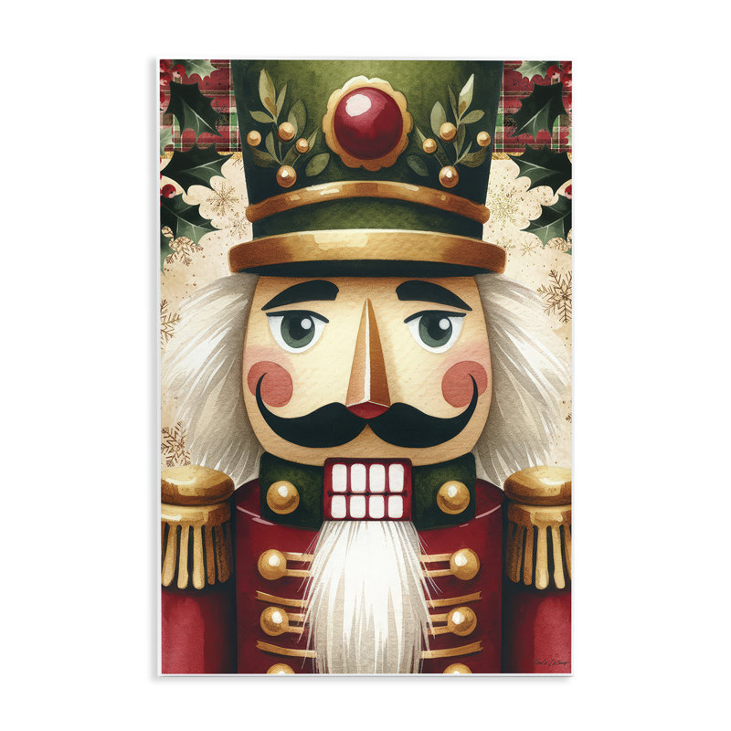 Plaque murale traditionnelle casse-noisette festive, design par Nicole DeCamp, H 15 po x l 10 po