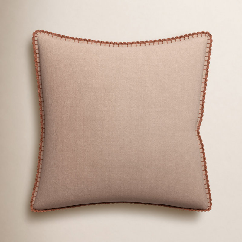 Oreiller Stokes Armelle, 22 po x 22 po, Terra, Housse de coussin seulement