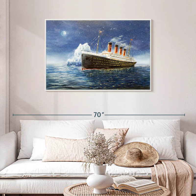 Titanic, Cadre flottant blanc, 43 po x 29 po