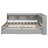 2 Drawer Solid Wood Bookcase Bed with Power Outlets and USB Charging Ports-127556143-127556137