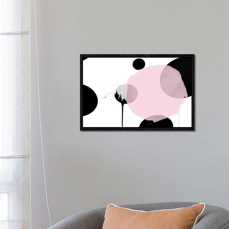 London Dot by Leigh Viner - Painting on Canvas, 66.04 cm H x 45.72 cm W, Black Framed Canvas