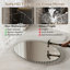 Miroir mural ovale à DEL avec détails en mosaïque de cristal