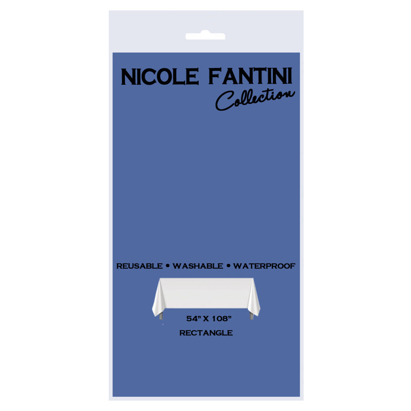 Disposable Plastic Premium Tablecloth Heavyweight Rectangle 54" x 108", Blue