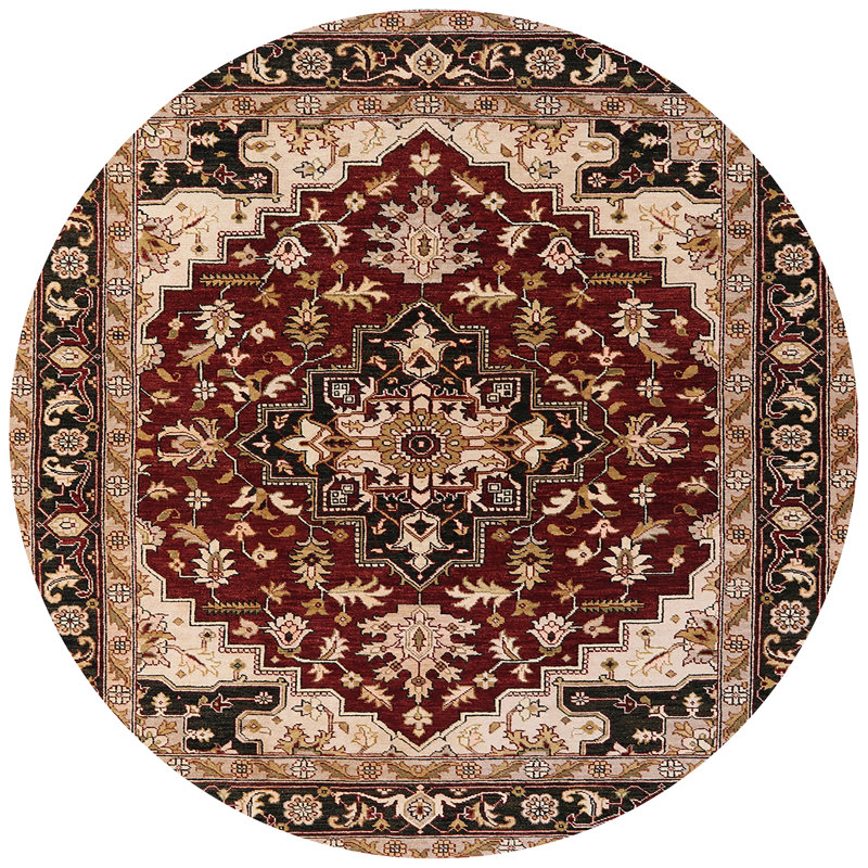 Hagler Oriental Indoor Rug, Round 4'