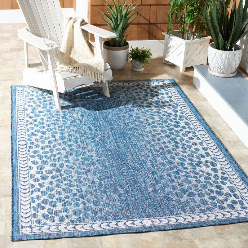Tapis d'intérieur / extérieur à imprimé animal Aidah Performance, Rectangle 8 pi x 10 pi