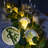 Ansuma 72-inch Artificial Lighted White Rose Garland Decor for Wedding Birthday Festivals