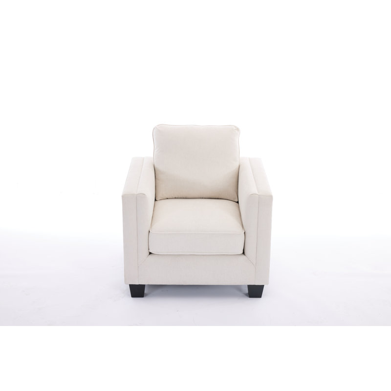 Fauteuil simple rembourré 35,6 po, fauteuil simple en tissu