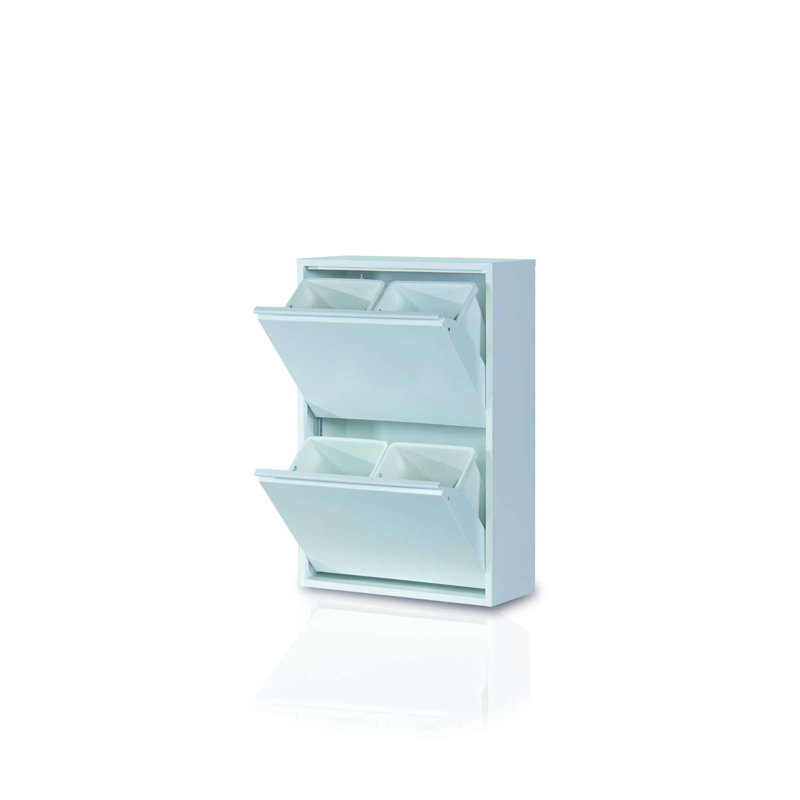 Modern Multi-Purpose Cabinet, White, 24.4 x 36.2 x 9.8 inches | 100% Sheet Metal Construction, No Assembly Required | Wall-Mountable, 7.9 Gallon Storage Capacity per Shelf, Perfect for Indoor & Outdoor Use