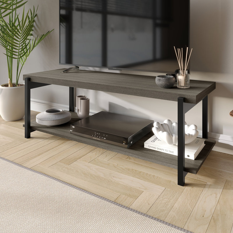 Console de meuble télé en métal, Gris