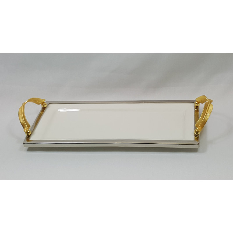 World Menagerie Caelo Ceramic Tray, 1" H x 14" W x 7" D