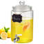 Distributeur de boissons, distributeur de boissons de 1 gallon pour les fêtes, distributeur de jus en verre avec robinet en acier inoxydable