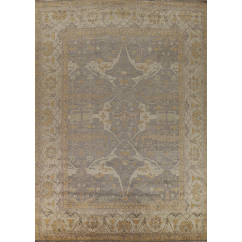 Grand tapis indien fait à la main Oushak 12 x 15