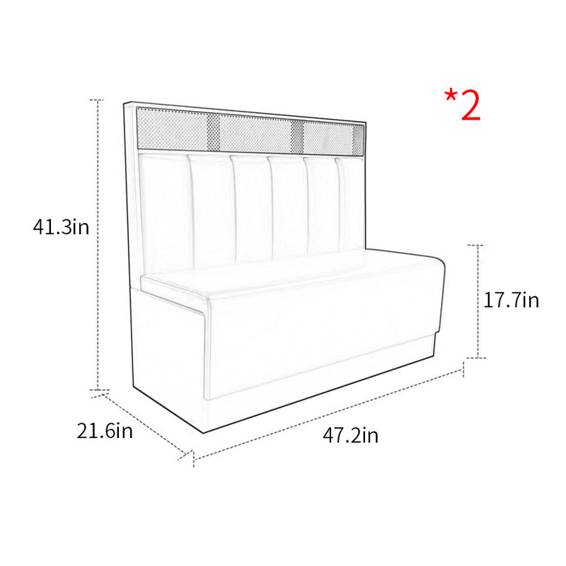 Banc rembourré en similicuir Nordic Simple, Mauve
