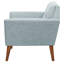 Chaise longue en bois massif - Détails des boutons, pieds extra modernes, bleu, assise-1626201854