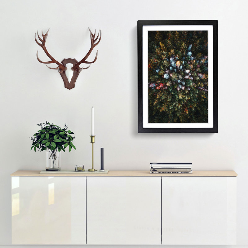 Forest Arrangement - Framed Print, 36cm H x 27cm W x 2cm D, Black Framed