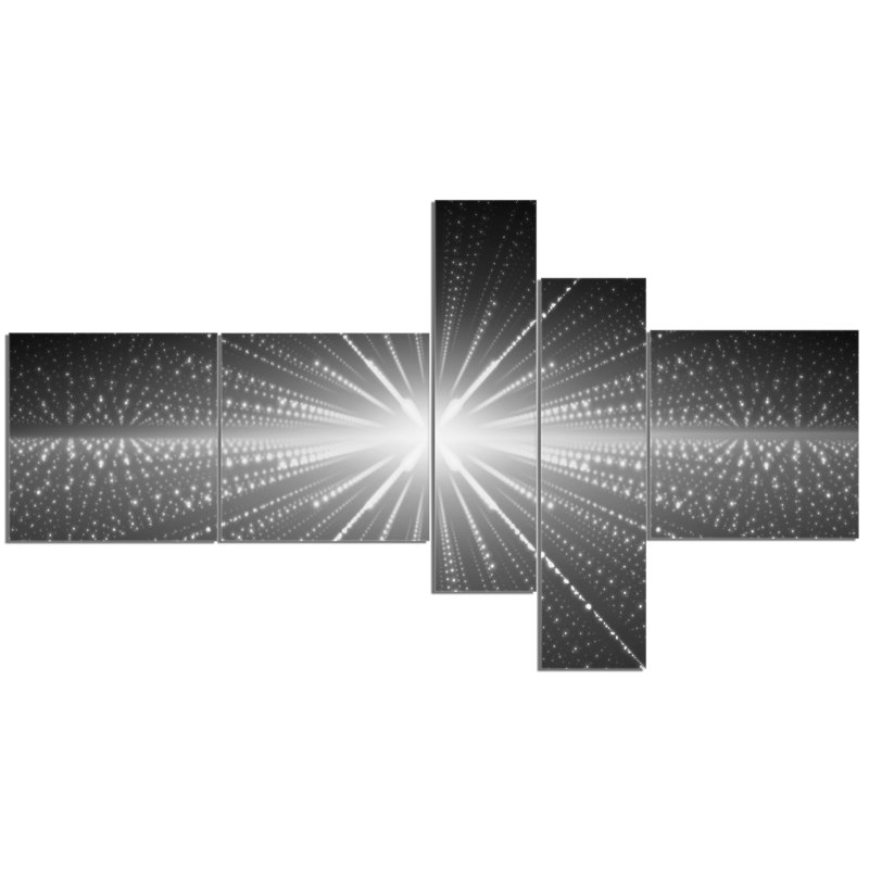 «Glowing Star in Cosmic Galaxy», impression d'art graphique sur plusieurs pièces