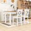 Ensemble de table de salle à manger Sobhi Farmhouse avec 3 tablettes de rangement et 4 chaises de salle à manger rembourrées-2058684027-2017963216-2017963218