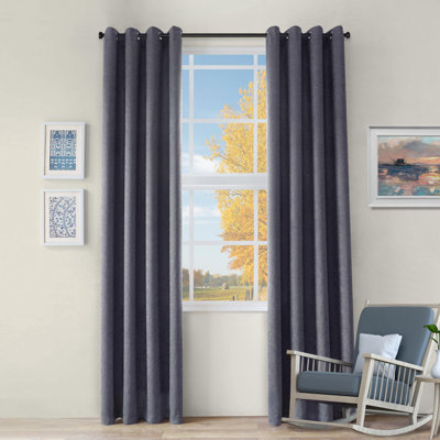 Kinlaw Textured Thermal Polyester Light Filtering Room Darkening Curtain Pair