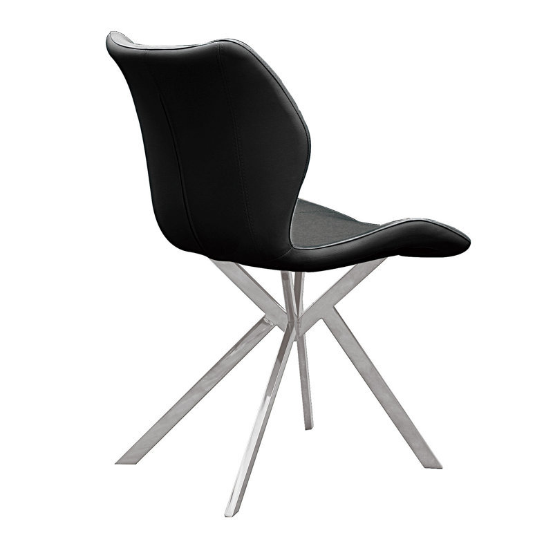 Chaise d'appoint, Noir, Argent argent