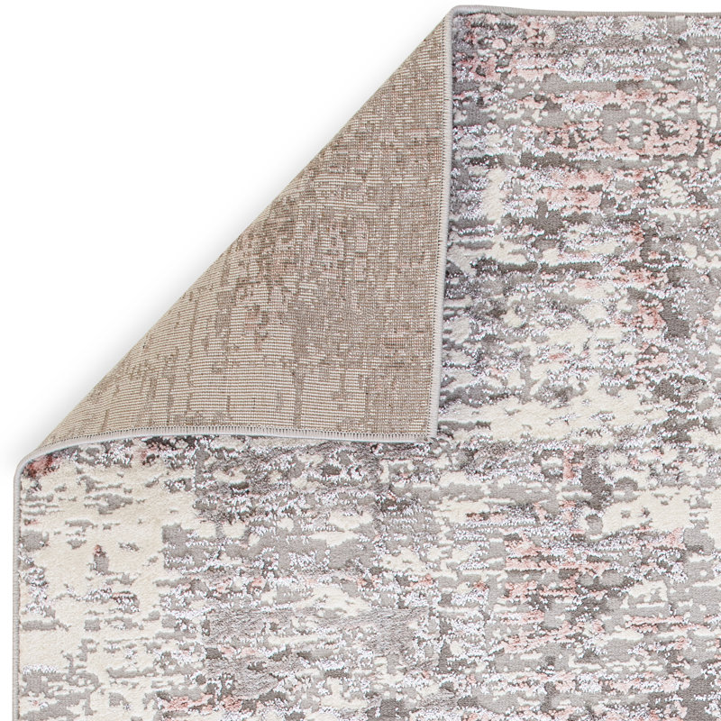 Frida Flatweave Grey/Pink Area Rug, Rectangle 160 x 230cm