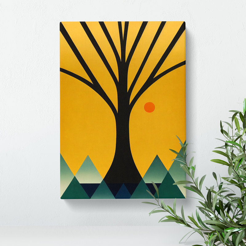 Abstract Art Tree No.6 - Wrapped Canvas, 50cm H x 35cm W x 3cm D