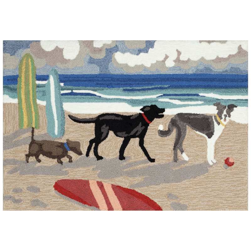 Caragan Polyester Kitchen Mat, Rectangle 1'8" x 2'6"