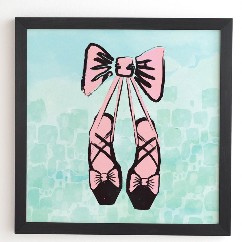 Dash and Ash Ballet Princess, peinture sur bois, Armature en bambou, H 12 po x l 12 po x P 1 po, Aucun mat