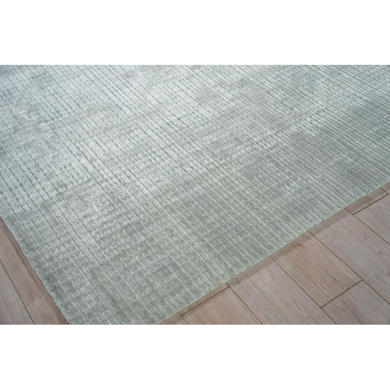 Cabrini Striped Area Rug in Light Silver, Rectangle 10' x 14'